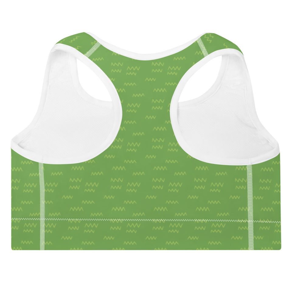 Grassy Fields Padded Sports Bra
