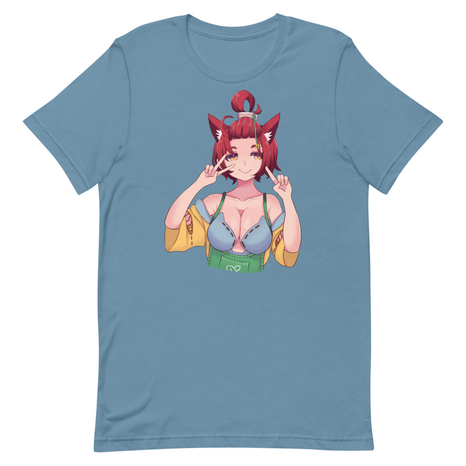 Ayame Kohiko Peace Sign (Wolf Version) Short-Sleeve Unisex T-Shirt