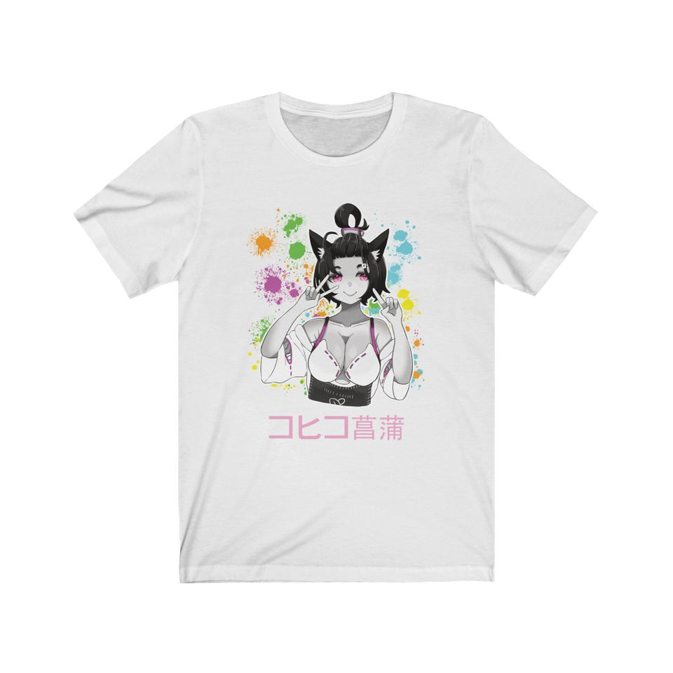 Peaceful Ayame Kohiko Wolf Girl Neon Short-Sleeve Unisex T-Shirt