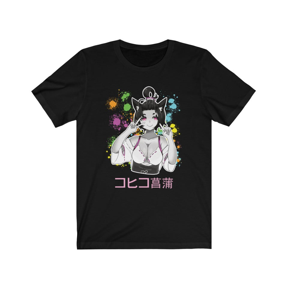 Peaceful Ayame Kohiko Wolf Girl Neon Short-Sleeve Unisex T-Shirt