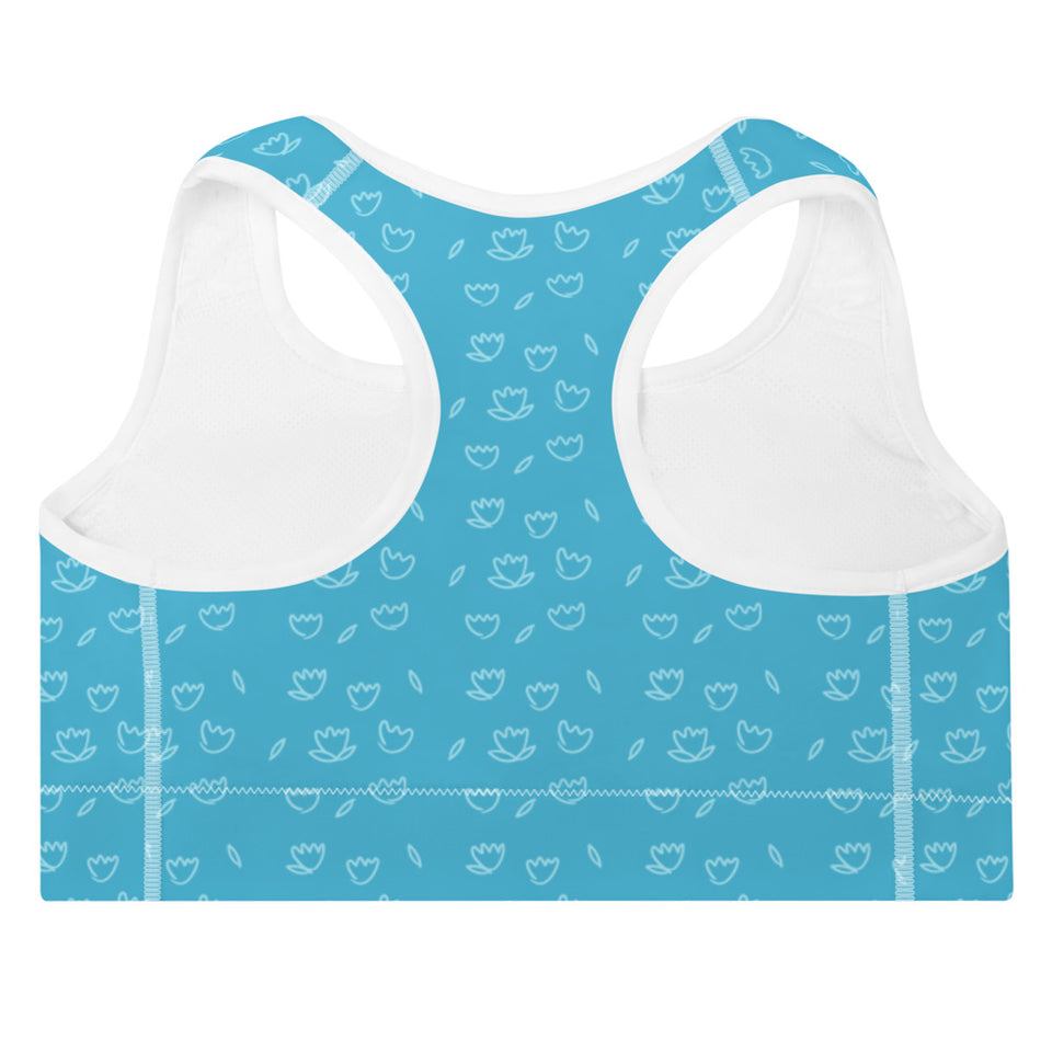 Floral Skies Padded Sports Bra