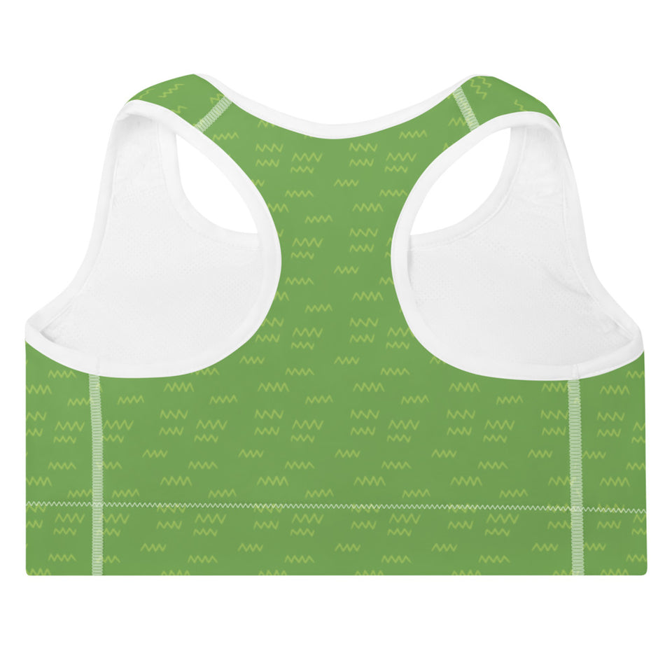 Grassy Fields Padded Sports Bra