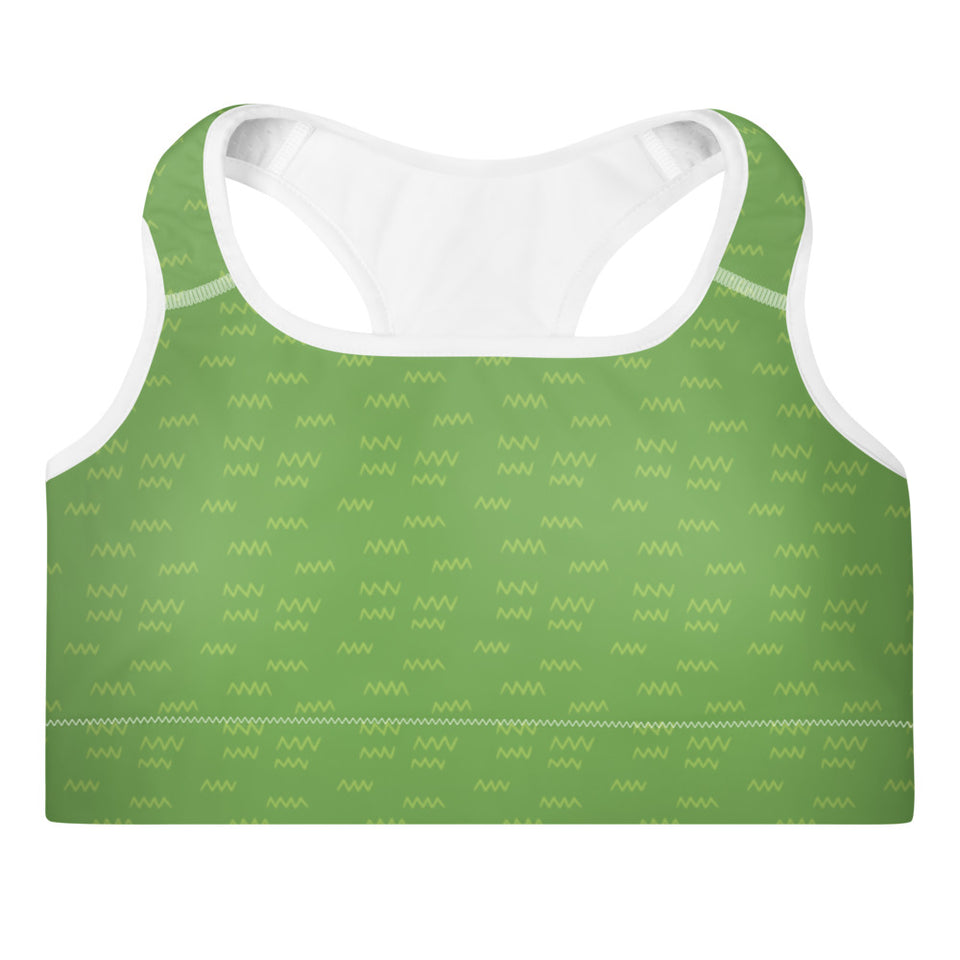 Grassy Fields Padded Sports Bra