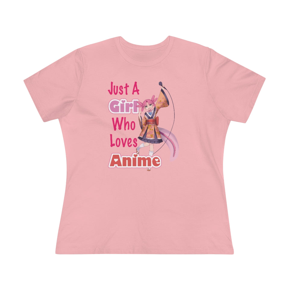 Just A Girl Who Loves Anime Women's Short Sleeve T-Shirt