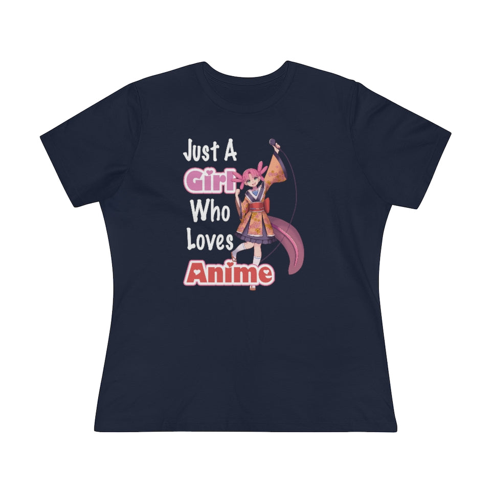 Just A Girl Who Loves Anime Women's Short Sleeve T-Shirt