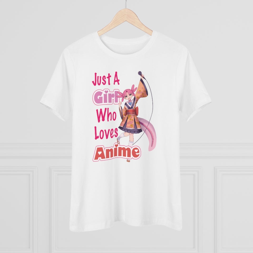 Just A Girl Who Loves Anime Women's Short Sleeve T-Shirt