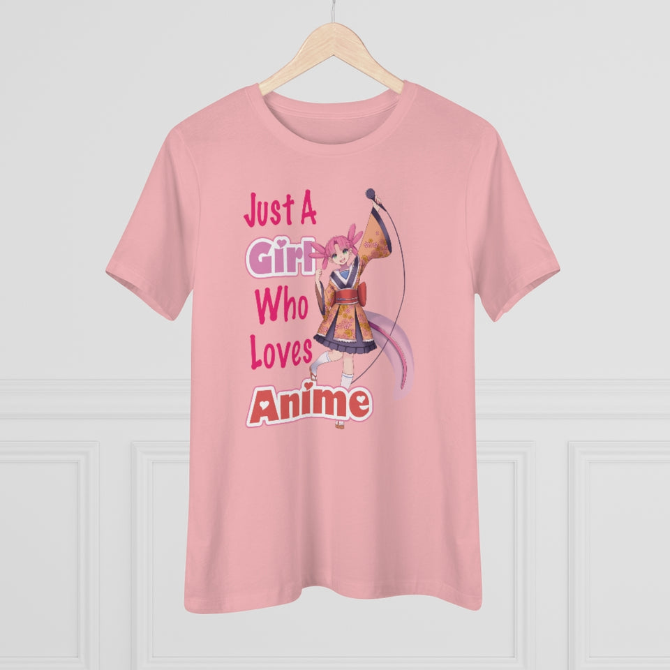 Just A Girl Who Loves Anime Women's Short Sleeve T-Shirt