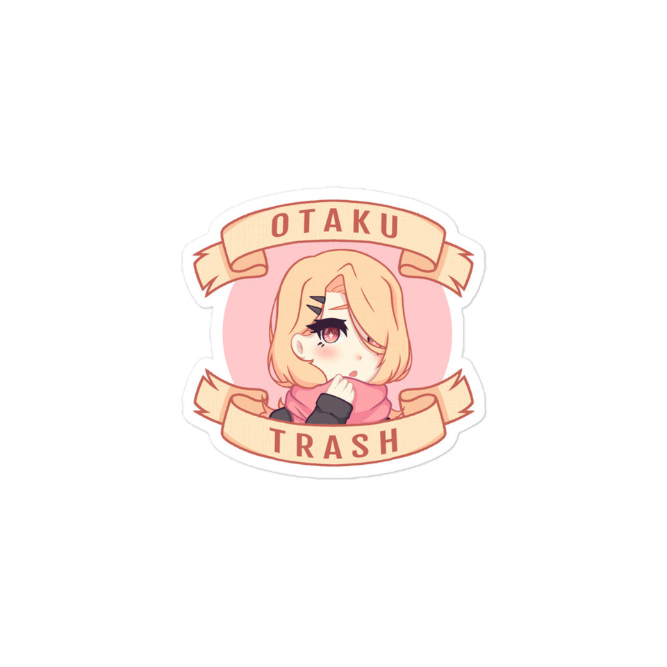 Shy Girl - Otaku Trash Bubble-free Sticker