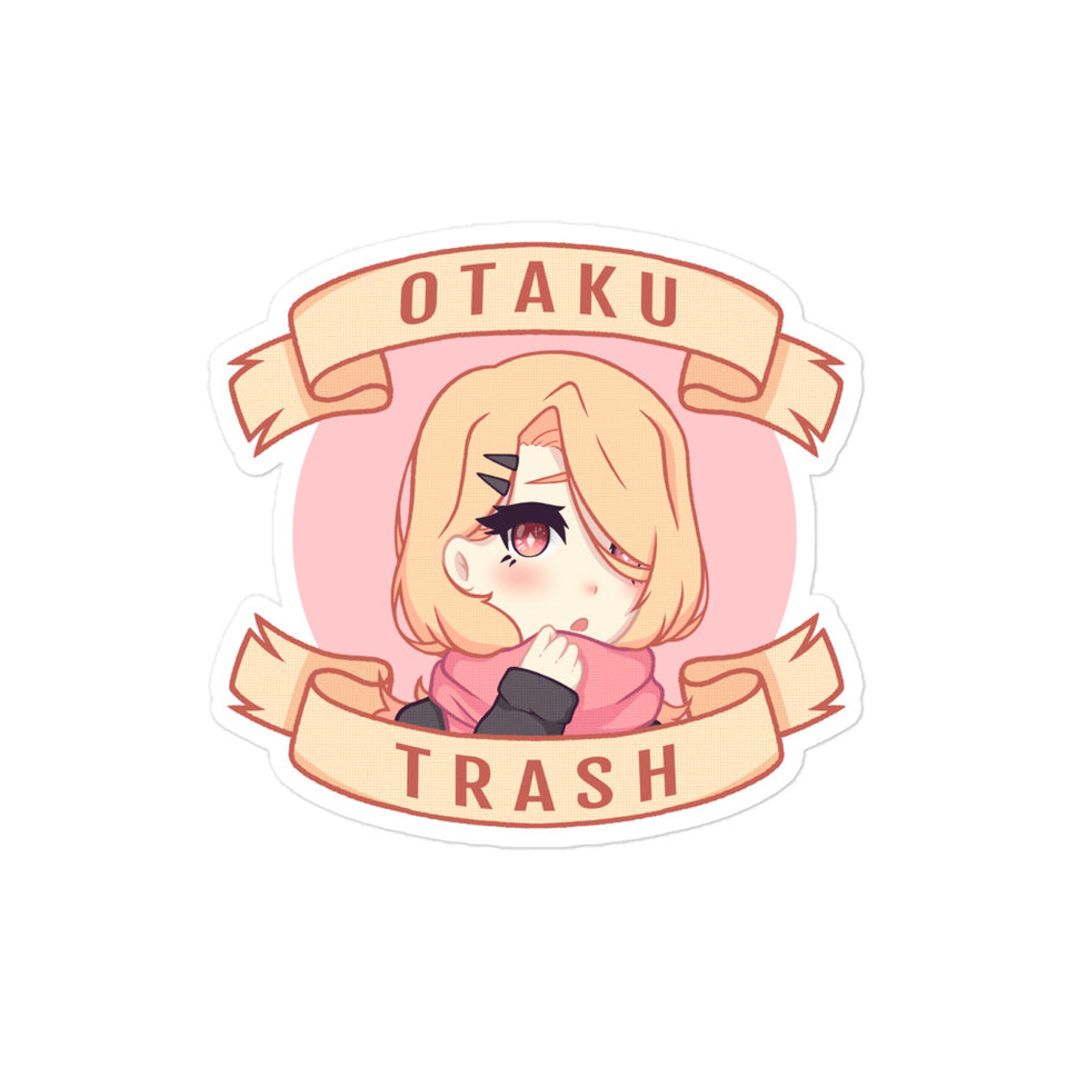 Shy Girl - Otaku Trash Bubble-free Sticker