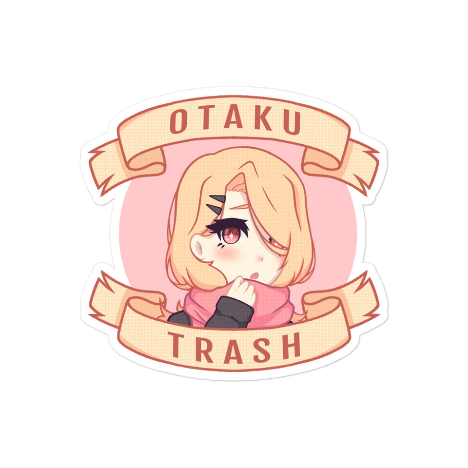 Shy Girl - Otaku Trash Bubble-free Sticker
